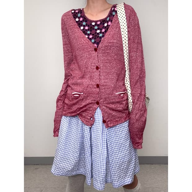 로베르토 콜리나 빈티지 핑크 가디건