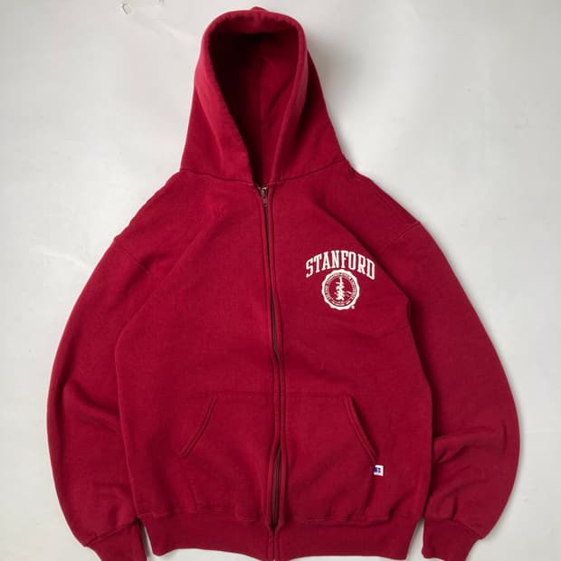 90s Russell Zip Up Hoodie (red)