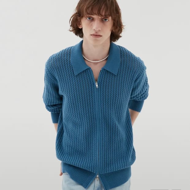 르마드 스카시 카라집업 니트 3사이즈 (착샷)