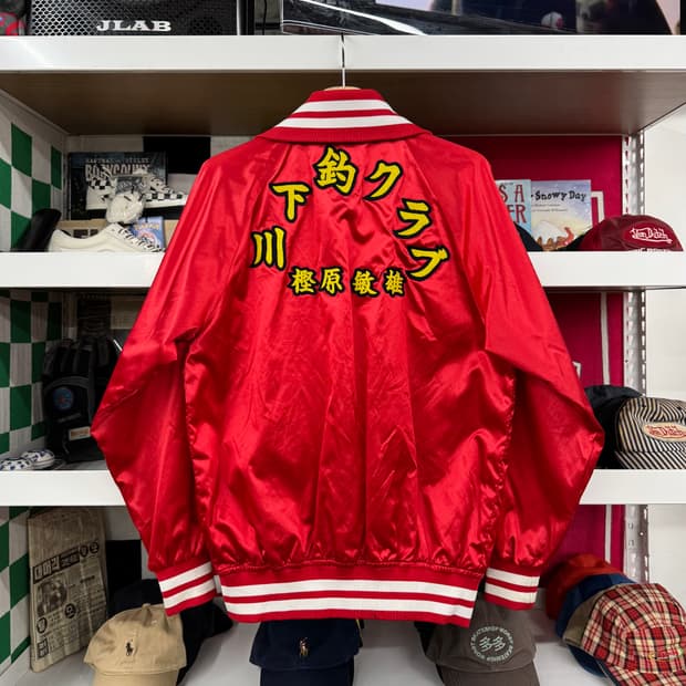80s 맥그리거 새틴 베이스볼 자켓 made in JAPAN (L) 
