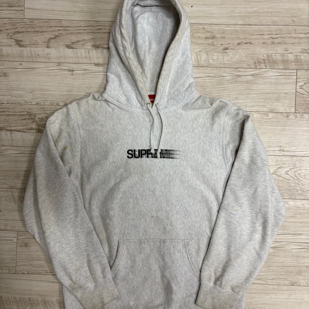 슈프림 모션로고 후드티 그레이 L