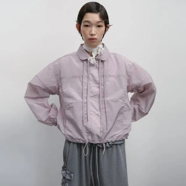 타입서비스 Shirred Light Windbreaker [Purple]