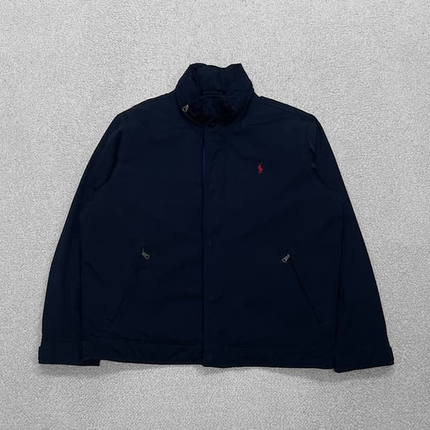 폴로 랄프로렌 포니 로고 폴리쉘 페리 점퍼 자켓 네이비