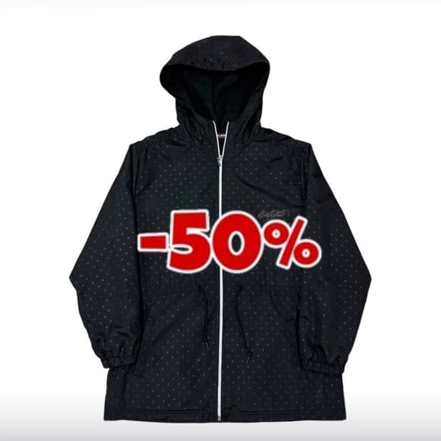 캉골 도트 땡땡이 후드 바람막이