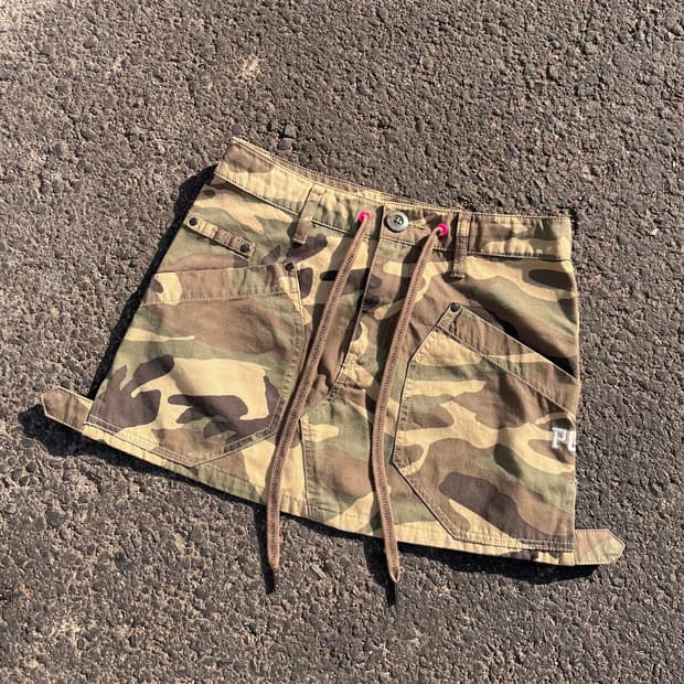 Pearly Gates 카모 패턴 미니 스커트