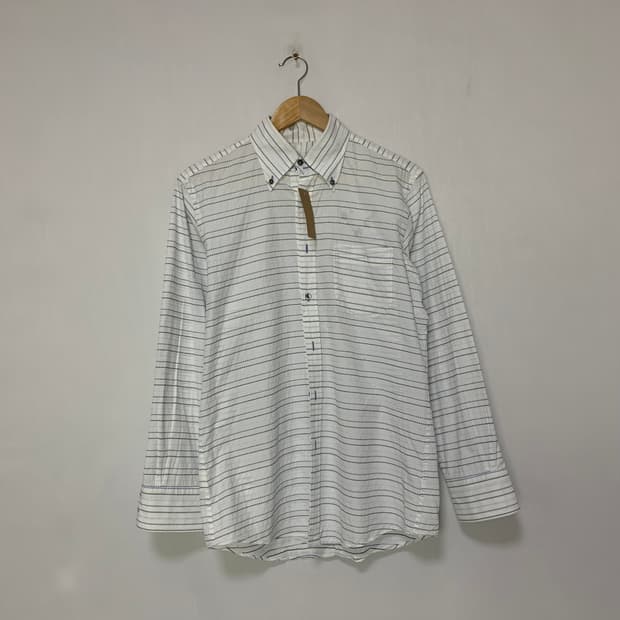 버버리 블랙라벨 스트라이프 긴팔 셔츠 빈티지 남녀공욘 40사이즈