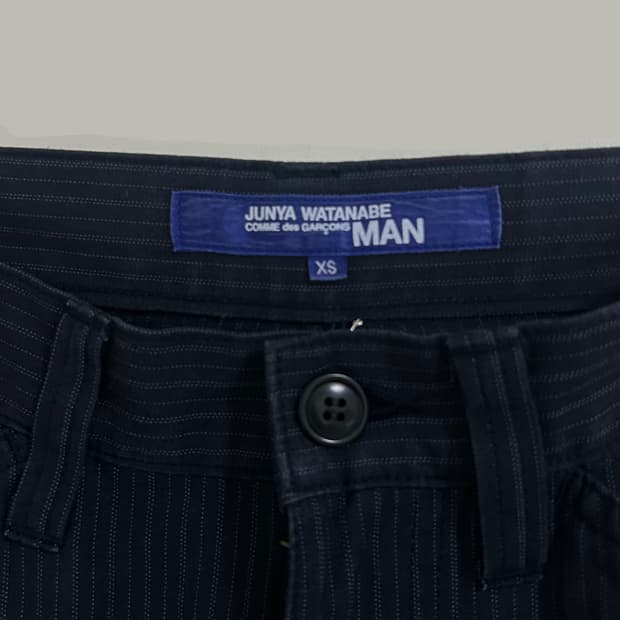 COMME des GARSONS 스트라이프 코튼 팬츠