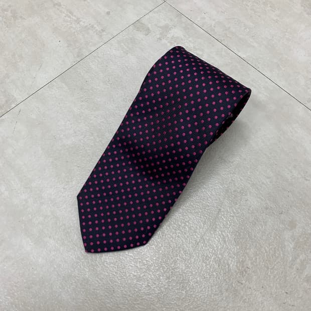펜디 퍼플 도트 디테일 넥타이 #290