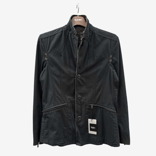 JPN VINTAGE 리버시블 자켓 소매 지퍼 디테일 밀리터리 블랙