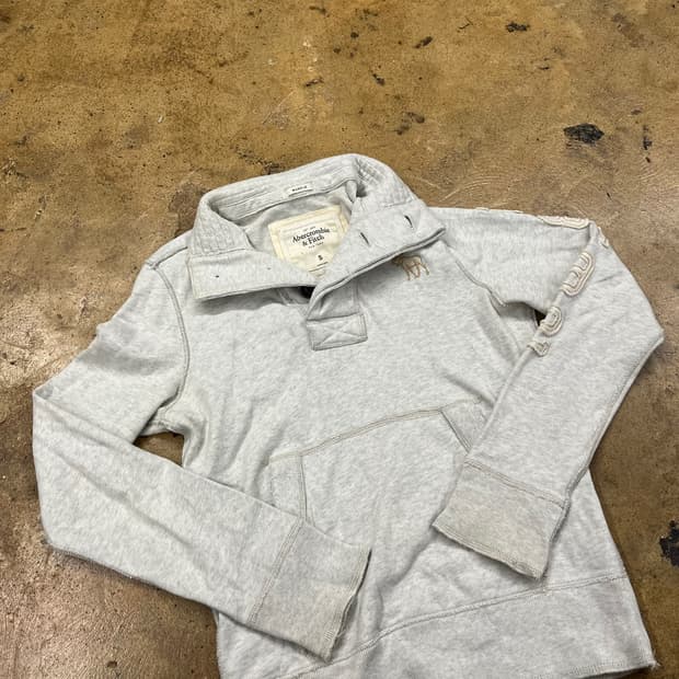 아베크롬비 멜란지 카라 맨투맨 긴팔티 