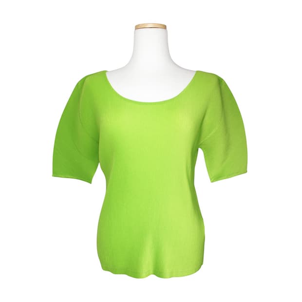 이세이미야케 플리츠플리즈 네온그린 반팔 상의 3