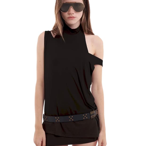 NiiHai) layers dress in black XS