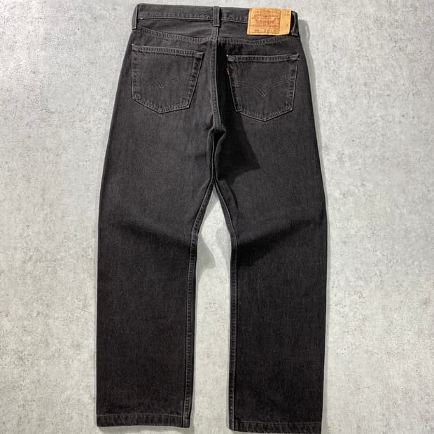 [30] 90s USA 리바이스 501 레귤러핏 흑청 데님팬츠