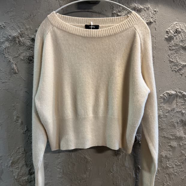 띠어리 캐시미어 크롭 니트 P (44-55)