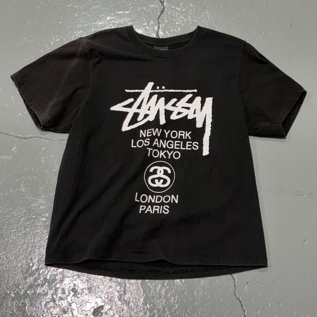 스투시(Stussy) 월드투어 블랙 티셔츠