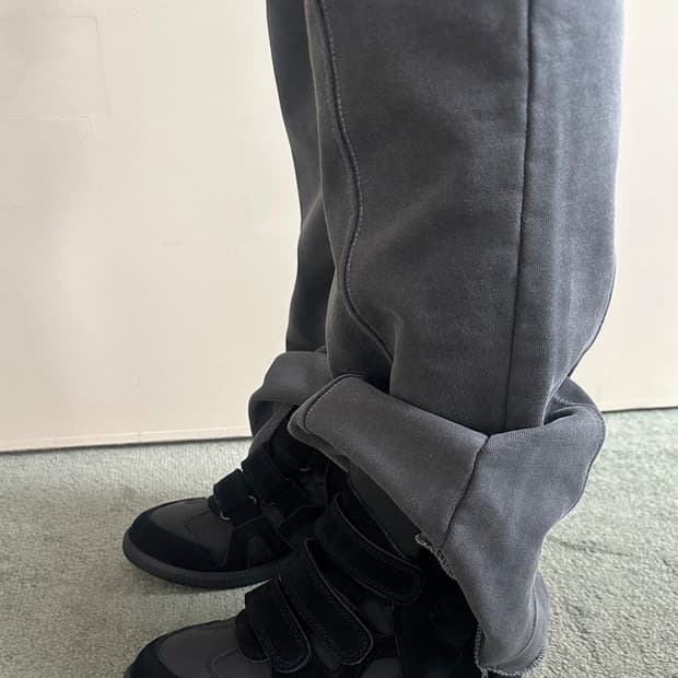 더에펠 드릭 레더 벨크로 소가죽 하이탑 스니커즈 235