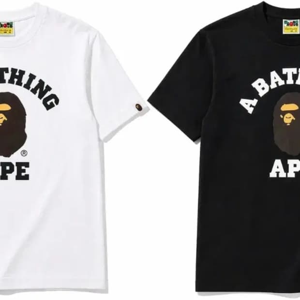 베이프 반팔티 블랙/화이트 새상품