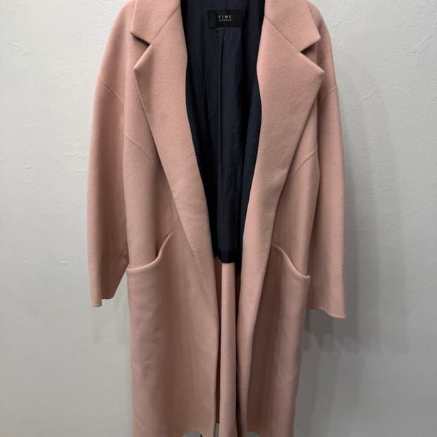 정품) TIME 타임 한섬 여성 핑크색 코트 82