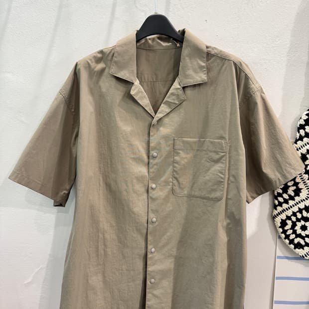 vintage 나일론 심플반팔 셔츠