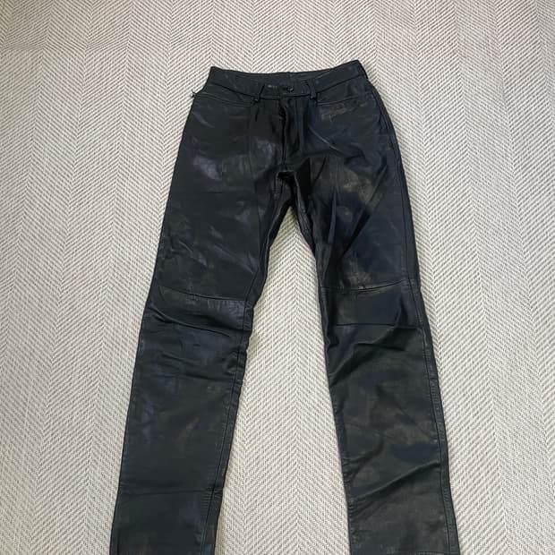 Comme Ca du mode 양가죽 레더 팬츠 