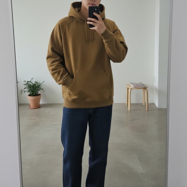 [XL]<칼하트 WIP> 브라운 기모후드