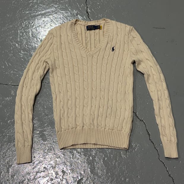 폴로랄프로렌(Polo Ralph Lauren)케이블 브이넥 니트