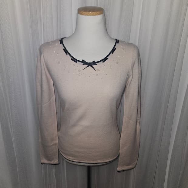 SC 베이비핑크 밀키 스트로베리🍓 히메 리본 니트