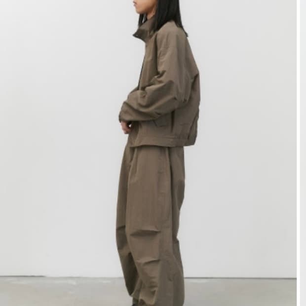 [아모멘토] 23ss 립스탑 나일론 팬츠_브라운(Msize)