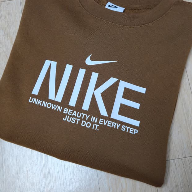 105)나이키 오버사이즈핏 브라운 맨투맨