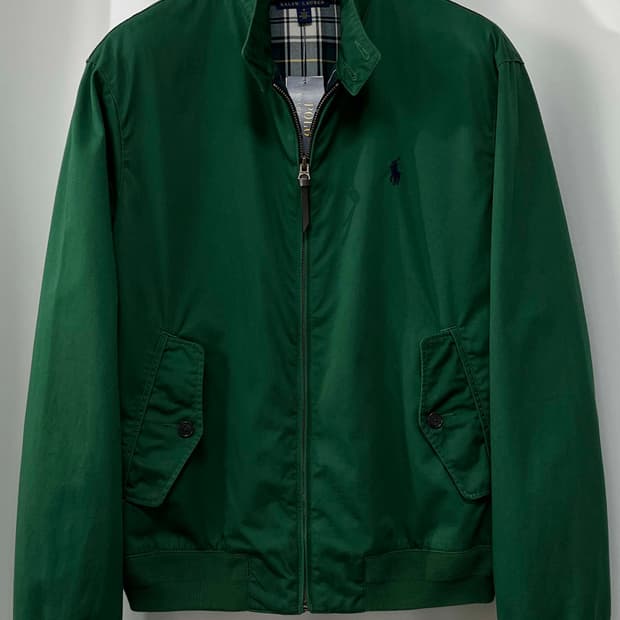 폴로 랄프로렌 포레스트그린 코튼트윌 해링턴 바라쿠타 자켓