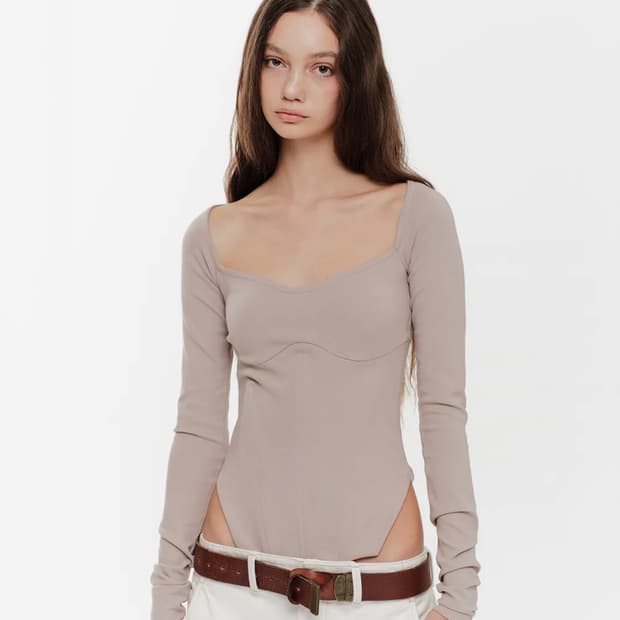 2000아카이브스 엘 코르셋 탑 EL CORSET TOP (MOCHA)