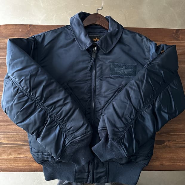 알파인더스트리 cwu 플라이트 자켓 네이비 블루