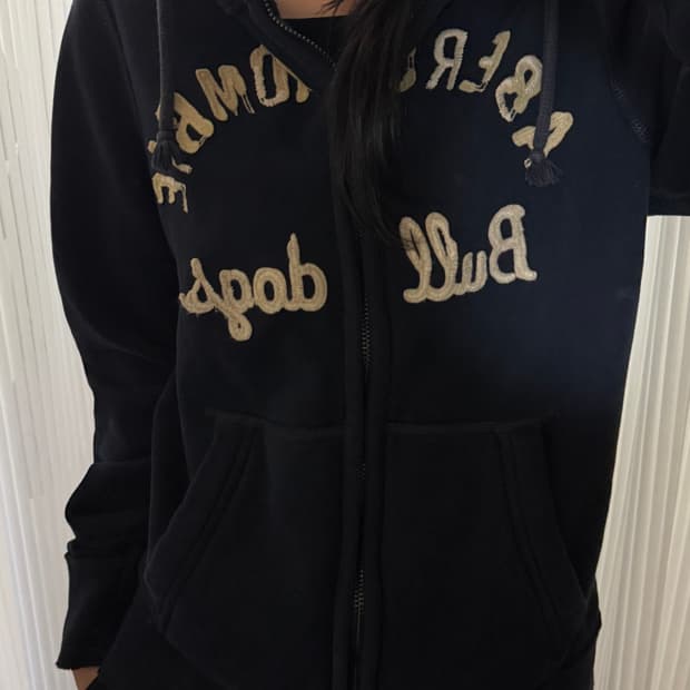 아베크롬비 네이비 후드집업 M