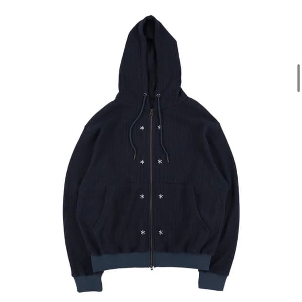 TCM더콜디스트모먼트 와플 후드집업 남색