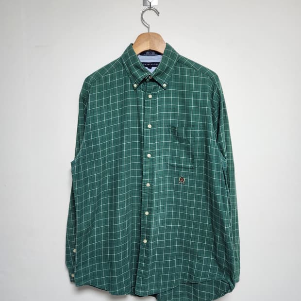 타미힐피거Tommy 코튼 체크 셔츠 M - S169