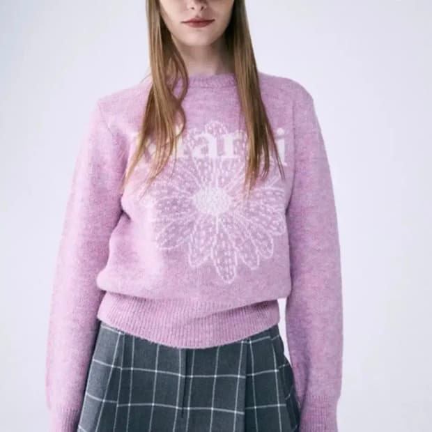 마르디 메크르디 모헤어 울 니트 풀오버 라벤더 F