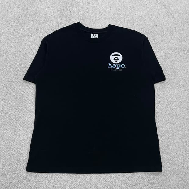 에이프 Aape x 카시나 반팔 티셔츠 블랙