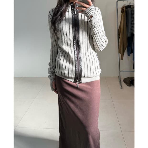 빈티지 니트 집업