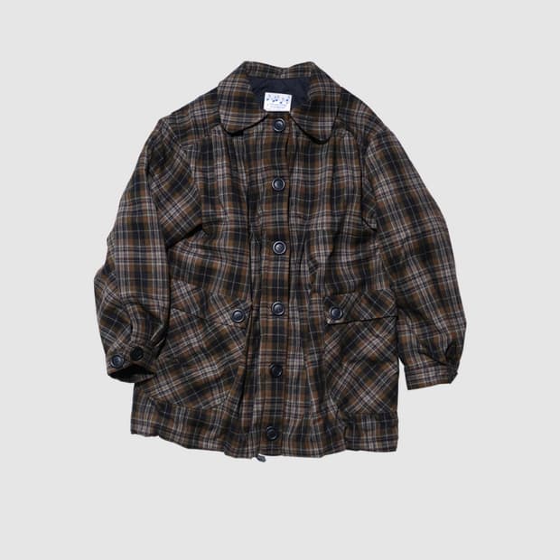 인앤양인하모니 머플러코트 체크코트 coat 