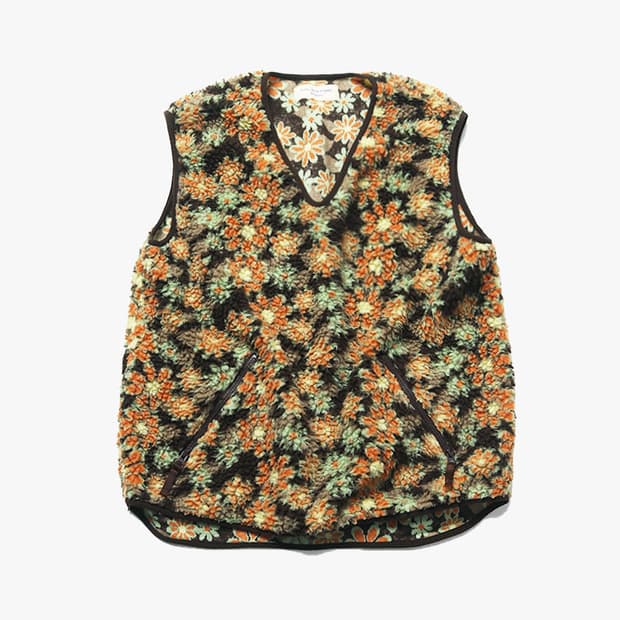 BEAMS BOY - JACQUARD BOA VEST