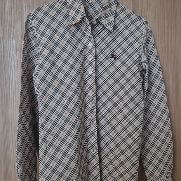 버버리 Burberry 블루라벨 풀노바체크 셔츠 38사이즈