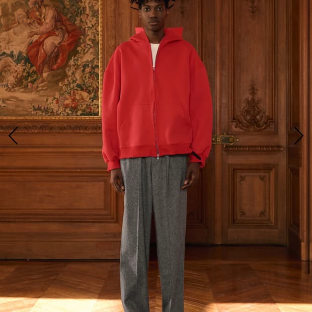 Stu HOODIE ZIP-UP in red M