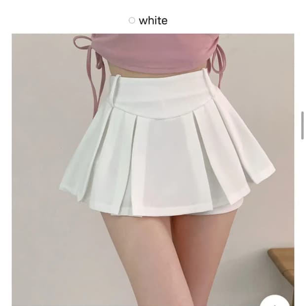 허얇골넓 주름 플리츠 A라인 미니스커트 히메갸루 오네갸루 달천깔 헤이세이