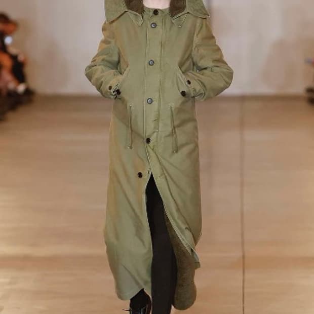 Prada long hooded parka coat (48)
