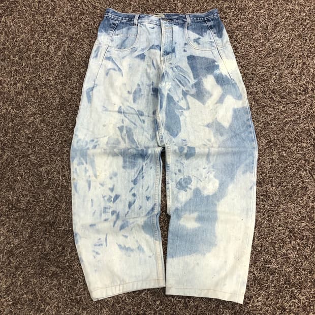게스 90s USA 타이다이 블리치 워싱 데님 팬츠 