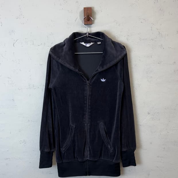 아디다스 빈티지 벨벳 트랙탑 져지