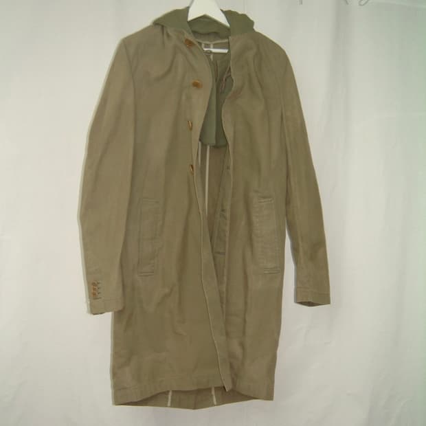 Helmut lang 04aw detachable hood coat 46