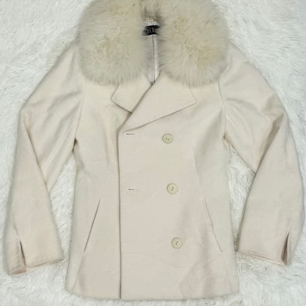 아이보리 갸루 코트 핀터깔