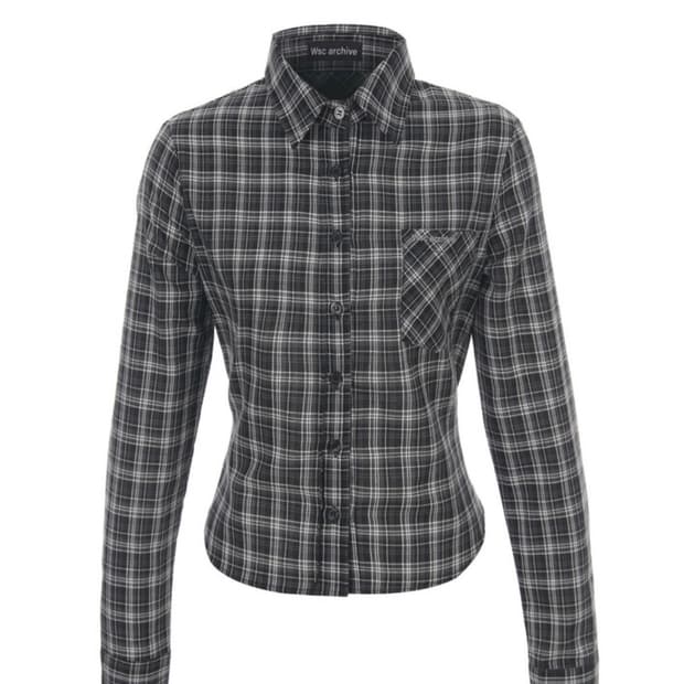 Wsc archive Check tied shirt 셔츠