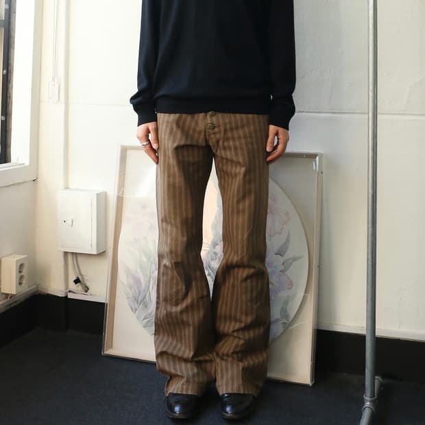 토네이도 마트 스트라이프 벨바텀 팬츠 